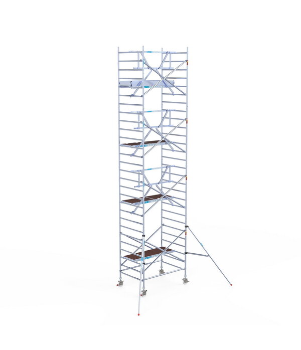 Euro Scaffold Euroscaffold Professional 135x250 9,2m werkhoogte tegen de gevel