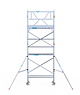 Euro Scaffold Euroscaffold Original 75x250 6,2m werkhoogte carbon vloer tegen de gevel