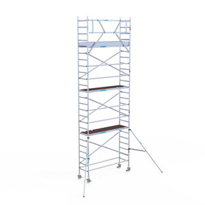 Euroscaffold Original 75x250 8,2m werkhoogte carbon vloer tegen de gevel