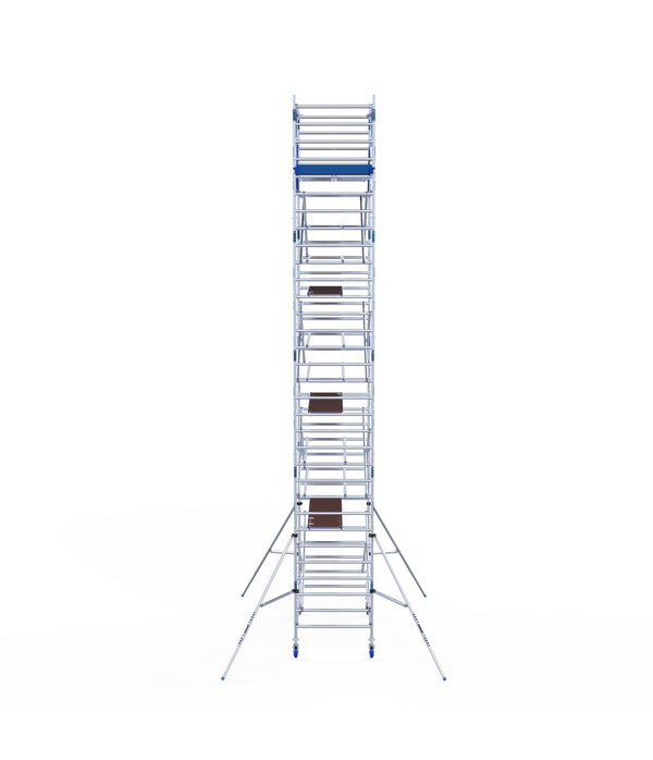 ASC IND ASC Rolsteiger 135x250x10.2 mtr. wh met schoren tegen de gevel