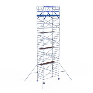 IND ASC Rolsteiger 135x250x10.2 mtr. wh met schoren tegen de gevel