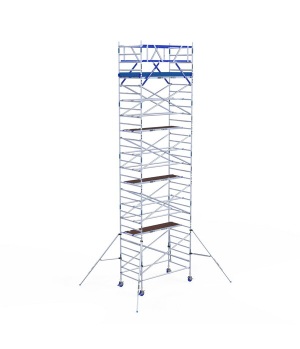 ASC IND ASC Rolsteiger 135x250x10.2 mtr. wh met schoren tegen de gevel