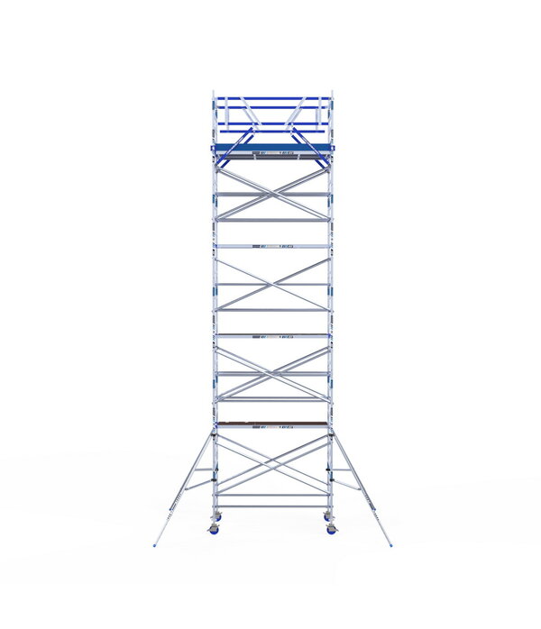 ASC IND ASC Rolsteiger 135x250x10.2 mtr. wh met schoren tegen de gevel