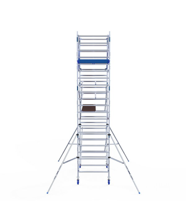 ASC IND ASC Rolsteiger 135x250x7.2 mtr. wh Carbon met schoren tegen de gevel
