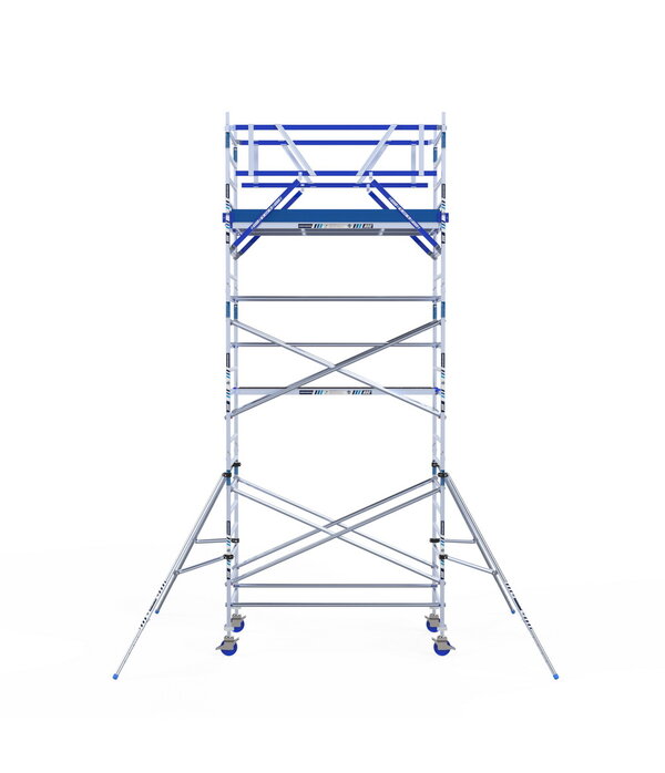 ASC IND ASC Rolsteiger 135x250x7.2 mtr. wh met schoren tegen de gevel