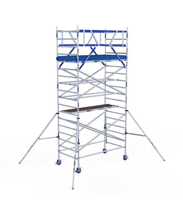 ASC IND ASC Rolsteiger 135x250x6.2 mtr. wh met schoren tegen de gevel