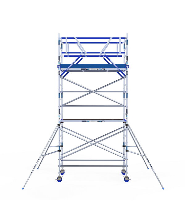 ASC IND ASC Rolsteiger 135x250x6.2 mtr. wh met schoren tegen de gevel