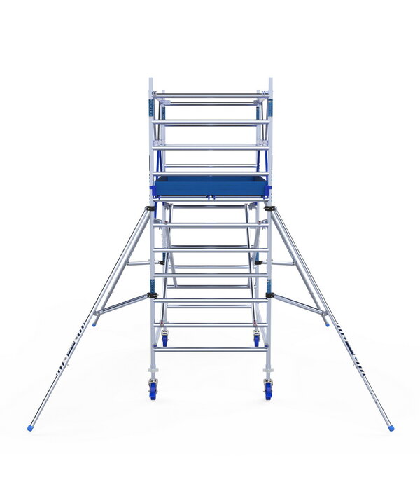 ASC IND ASC Rolsteiger 135x250x4.2 mtr. wh Carbon met schoren tegen de gevel