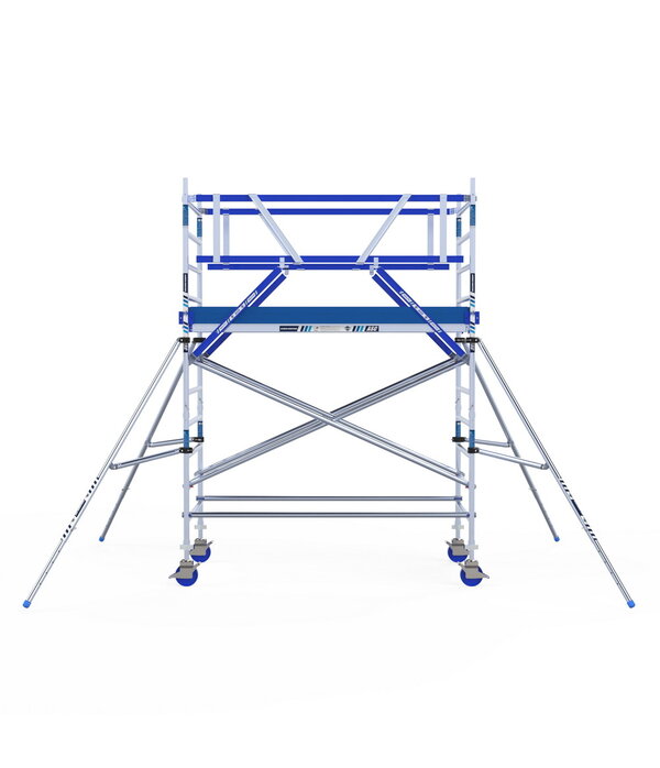 ASC IND ASC Rolsteiger 135x250x4.2 mtr. wh Carbon met schoren tegen de gevel