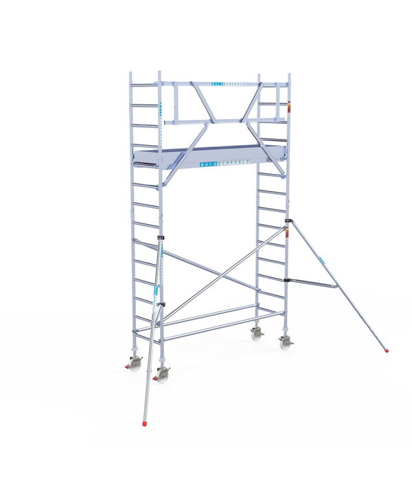 Euro Scaffold Euroscaffold Professional 75x250 5,2m werkhoogte tegen de gevel