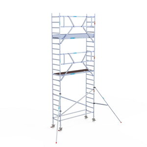 Euroscaffold Professional 75x250 7,2m werkhoogte tegen de gevel