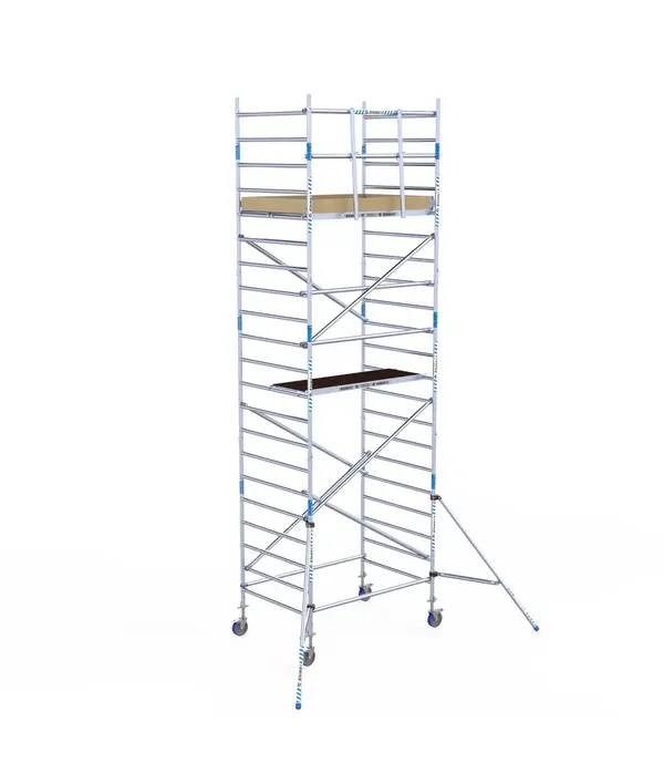 Alumexx Basic rolsteiger 135 x 250 x 7,2m WH met schoren Alumexx Alumexx Basic rolsteiger 135 x 250 x 7,2m WH met schoren