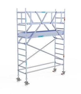 Euro Scaffold Rolsteiger Euroscaffold Original 75x250 4,2m werkhoogte vrijstaand Rolsteiger Euroscaffold Original 75x250 4,2m werkhoogte vrijstaand