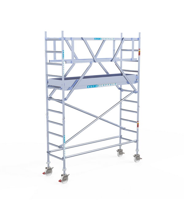 Euro Scaffold Rolsteiger Euroscaffold Professional 75x250 4,2m werkhoogte carbon vloer vrijstaand