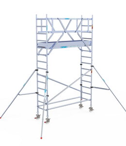 Rolsteiger Euroscaffold Professional 75x250 5,2m werkhoogte carbon vloer vrijstaand