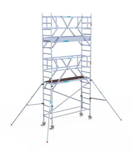 Rolsteiger Euroscaffold Professional 75x250 6,2m werkhoogte carbon vloer vrijstaand