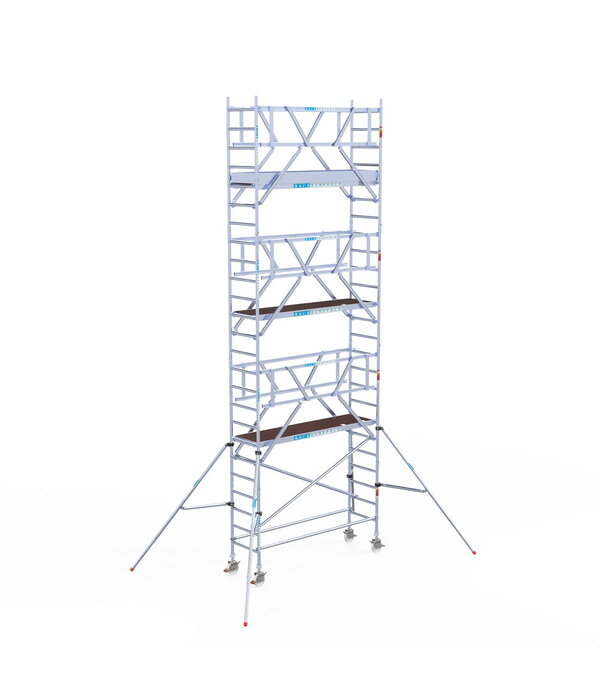 Rolsteiger Euroscaffold Professional 75x250 8,2m werkhoogte carbon vloer vrijstaand Euro Scaffold Rolsteiger Euroscaffold Professional 75x250 8,2m werkhoogte carbon vloer vrijstaand