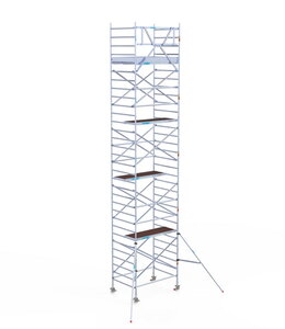 Rolsteiger Euroscaffold Original 135x190 10,2m werkhoogte carbon vloer tegen de gevel