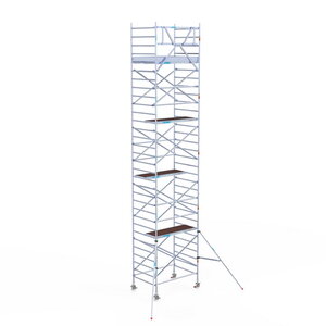 Rolsteiger Euroscaffold Original 135x190 10,2m werkhoogte carbon vloer tegen de gevel
