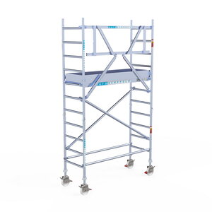Rolsteiger Euroscaffold Original 75x190 4,2m werkhoogte carbon vloer tegen de gevel