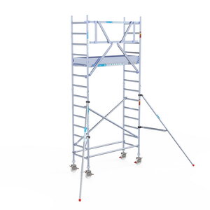 Rolsteiger Euroscaffold Original 75x190 5,2m werkhoogte carbon vloer tegen de gevel