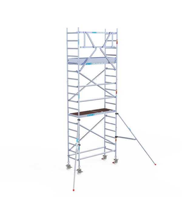 Euro Scaffold Rolsteiger Euroscaffold Original 75x190 6,2m werkhoogte tegen de gevel