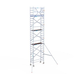 Rolsteiger Euroscaffold Original 75x190 9,2m werkhoogte carbon vloer tegen de gevel