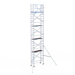 Rolsteiger Euroscaffold Original 75x190 10,2m werkhoogte carbon vloer tegen de gevel