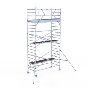 Rolsteiger Euroscaffold Original 135x305 7,2m werkhoogte carbon vloer tegen de gevel