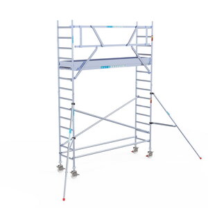 Rolsteiger Euroscaffold Original 75x305 5,2m werkhoogte carbon vloer tegen de gevel