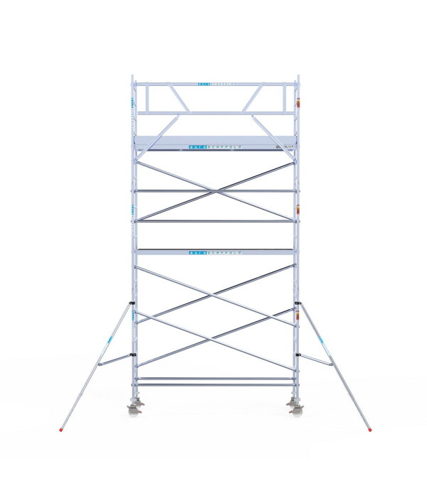 Euro Scaffold Rolsteiger Euroscaffold Original 75x305 7,2m werkhoogte carbon vloer tegen de gevel