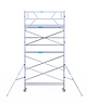 Euro Scaffold Rolsteiger Euroscaffold Original 75x305 7,2m werkhoogte carbon vloer tegen de gevel