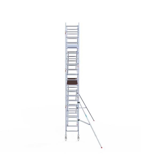 Euro Scaffold Rolsteiger Euroscaffold Original 75x305 7,2m werkhoogte carbon vloer tegen de gevel