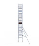Euro Scaffold Rolsteiger Euroscaffold Original 75x305 7,2m werkhoogte carbon vloer tegen de gevel