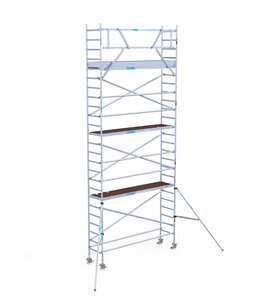 Rolsteiger Euroscaffold Original 75x305 8,2m werkhoogte carbon vloer tegen de gevel