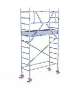 Rolsteiger Euroscaffold Professional 75x190 4,2m werkhoogte tegen de gevel