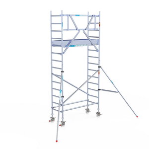Rolsteiger Euroscaffold Professional 75x190 5,2m werkhoogte tegen de gevel