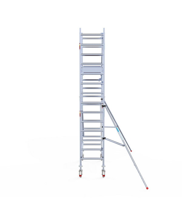 Euro Scaffold Rolsteiger Euroscaffold Professional 75x190 5,2m werkhoogte tegen de gevel