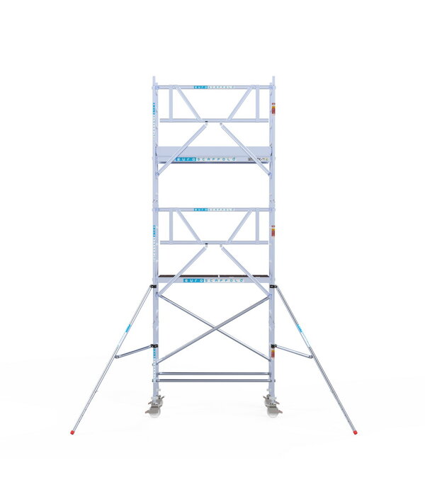 Euro Scaffold Rolsteiger Euroscaffold Professional 75x190 6,2m werkhoogte tegen de gevel