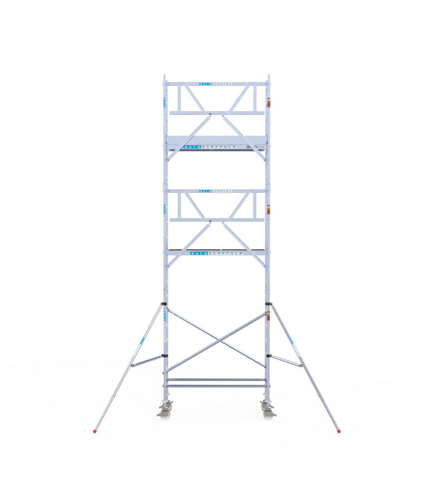 Euro Scaffold Rolsteiger Euroscaffold Professional 75x190 7,2m werkhoogte tegen de gevel