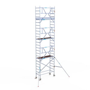 Rolsteiger Euroscaffold Professional 75x190 8,2m werkhoogte tegen de gevel