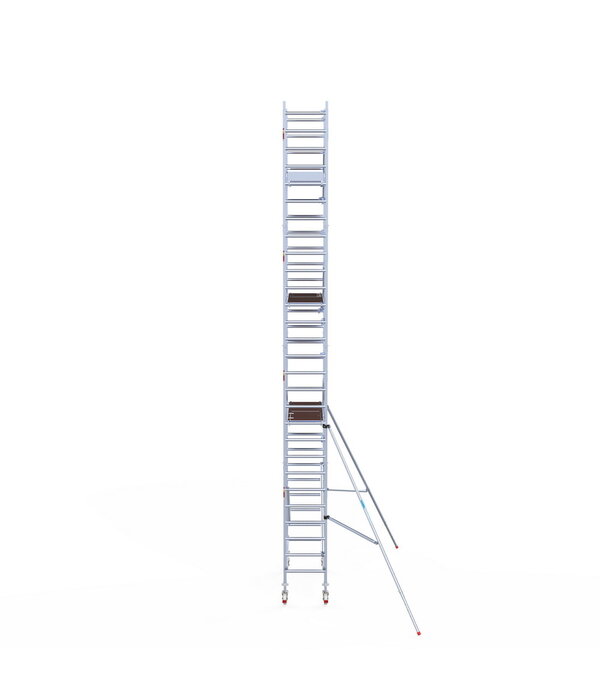 Euro Scaffold Rolsteiger Euroscaffold Professional 75x190 9,2m werkhoogte tegen de gevel