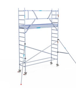 Rolsteiger Euroscaffold Professional 75x305 5,2m werkhoogte tegen de gevel