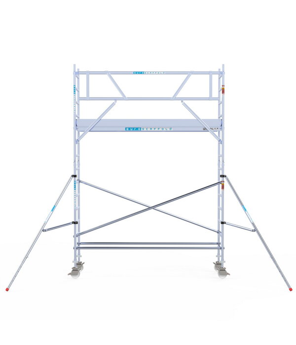 Euro Scaffold Rolsteiger Euroscaffold Professional 75x305 5,2m werkhoogte tegen de gevel