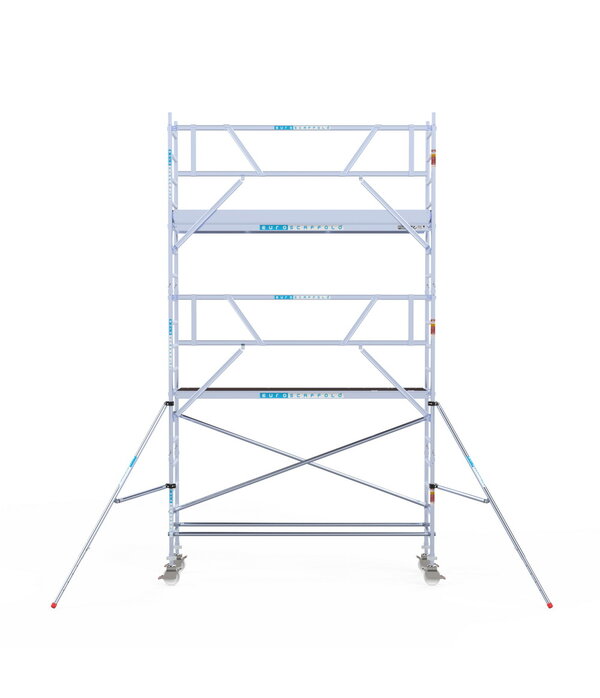 Euro Scaffold Rolsteiger Euroscaffold Professional 75x305 6,2m werkhoogte tegen de gevel