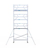Euro Scaffold Rolsteiger Euroscaffold Professional 75x305 9,2m werkhoogte carbon vloer tegen de gevel