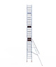 Euro Scaffold Rolsteiger Euroscaffold Professional 75x305 9,2m werkhoogte carbon vloer tegen de gevel