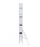 Euro Scaffold Rolsteiger Euroscaffold Professional 75x305 10,2m werkhoogte tegen de gevel