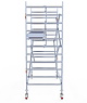 Euro Scaffold Rolsteiger Euroscaffold Professional 135x305 4,2m werkhoogte tegen de gevel