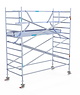 Euro Scaffold Rolsteiger Euroscaffold Professional 135x305 4,2m werkhoogte carbon vloer tegen de gevel